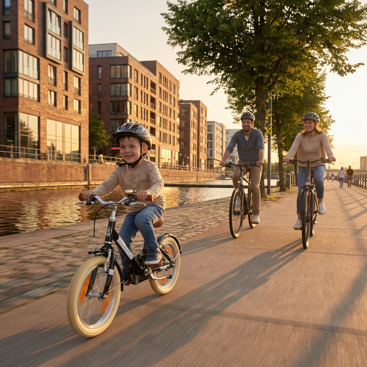 PETITAGE Retro Kinderfahrrad 14 Zoll - ab 3-4 Jahren | Schwarz