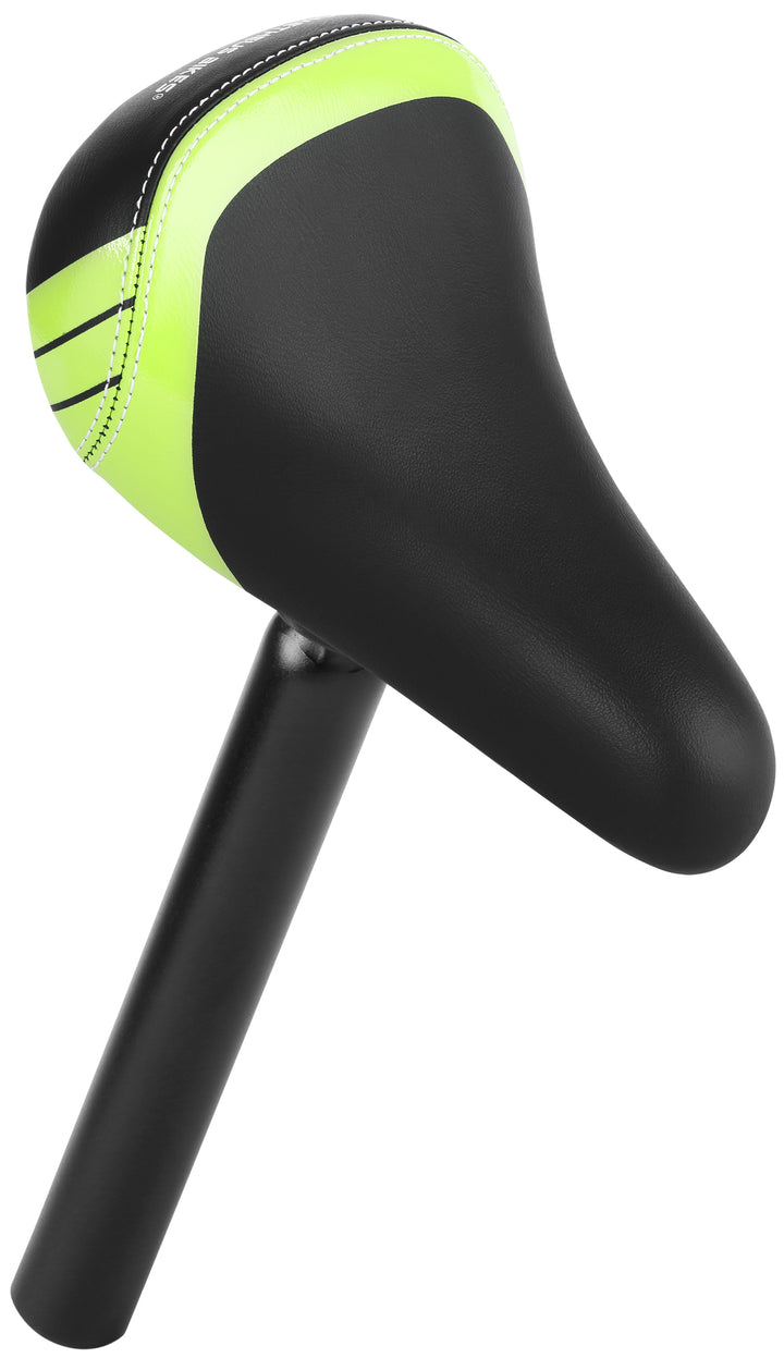 Kindersattel für 10–14 Zoll mit Alu-Stütze Ø25,4 mm – Grün
