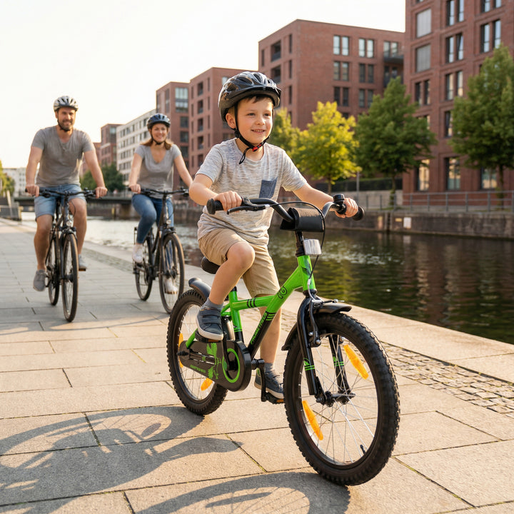 Kinderfahrrad 18 Zoll ab 5 Jahre in Grün & Schwarz