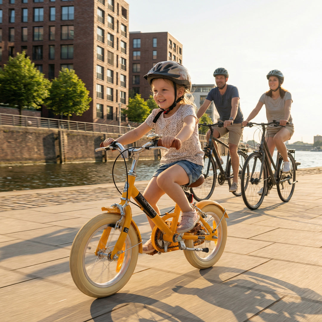 PETITAGE Retro Kinderfahrrad 12 Zoll - ab 3 Jahren | Gelb