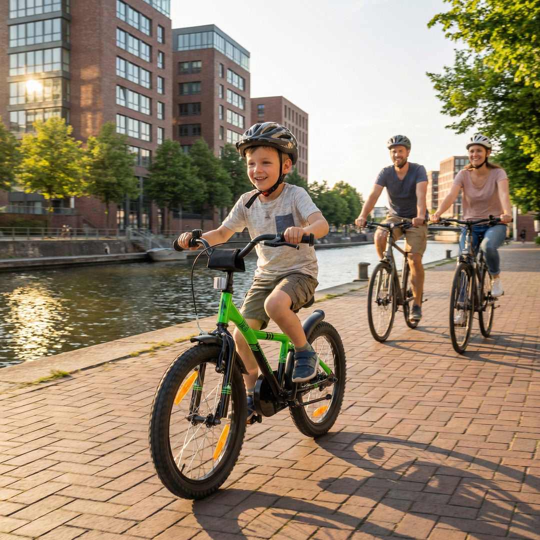 Kinderfahrrad 18 Zoll ab 5 Jahre in Grün & Schwarz
