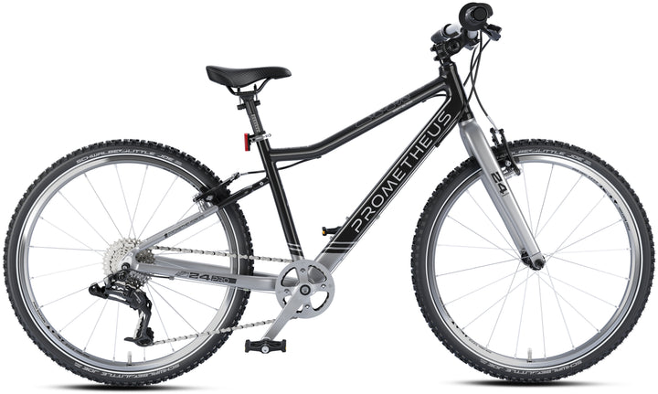 PRO Kinderrad 24 Zoll ab 7 Jahre | 8-Gang | SOOT-BLACK