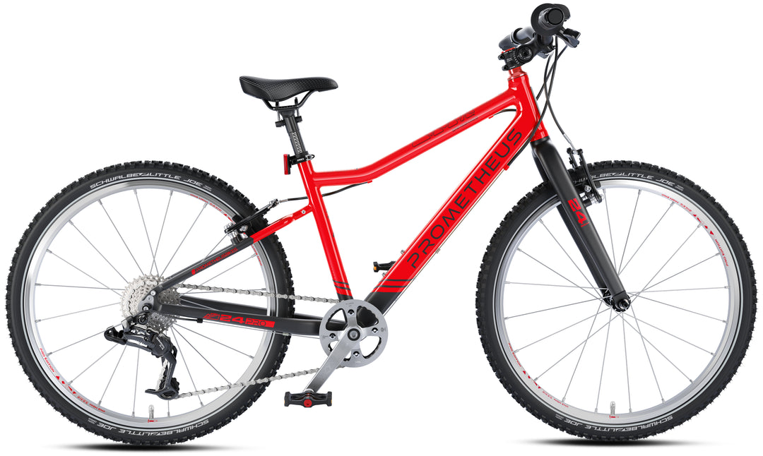 PRO Kinderrad 24 Zoll ab 7 Jahre | 8-Gang | CRIMSON RED