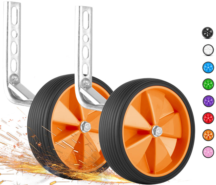 PROMETHEUS BIKES Stützräder 135 × 40 mm – Orange