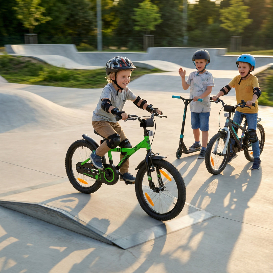 Kinderfahrrad 18 Zoll ab 5 Jahre in Grün & Schwarz