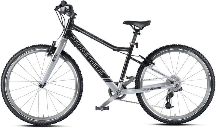 PRO Kinderrad 24 Zoll ab 7 Jahre | 8-Gang | SOOT-BLACK