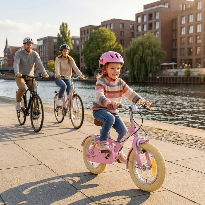 PETITAGE Retro Kinderfahrrad 12 Zoll - ab 3 Jahren | Rosa