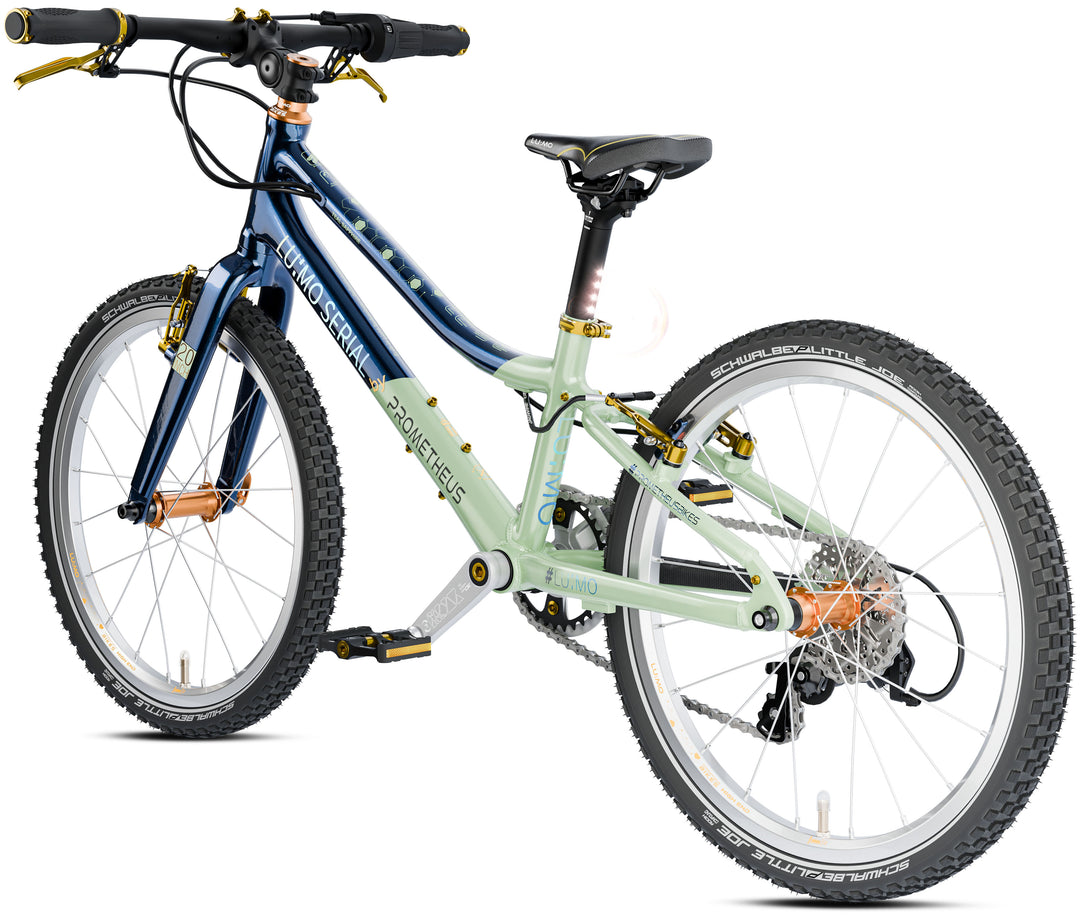 LU:MO Kinderrad 20 Zoll ab 6 Jahre | 7-Gang | TEAL SAPPHIRE | LED-Integration
