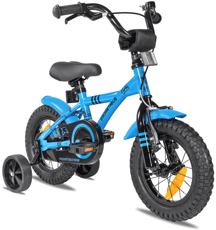 Kinderfahrrad 12 Zoll ab 3 Jahre mit Stützräder Blau & Schwarz