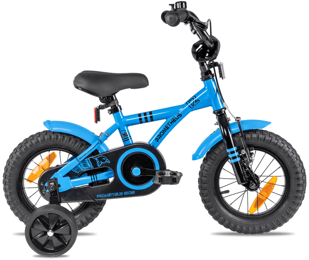 Kinderfahrrad 12 Zoll ab 3 Jahre mit Stützräder Blau & Schwarz