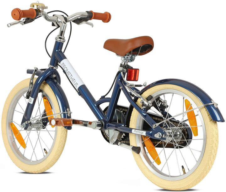 Kinderfahrrad 18 Zoll in Blau, linke Seitenansicht