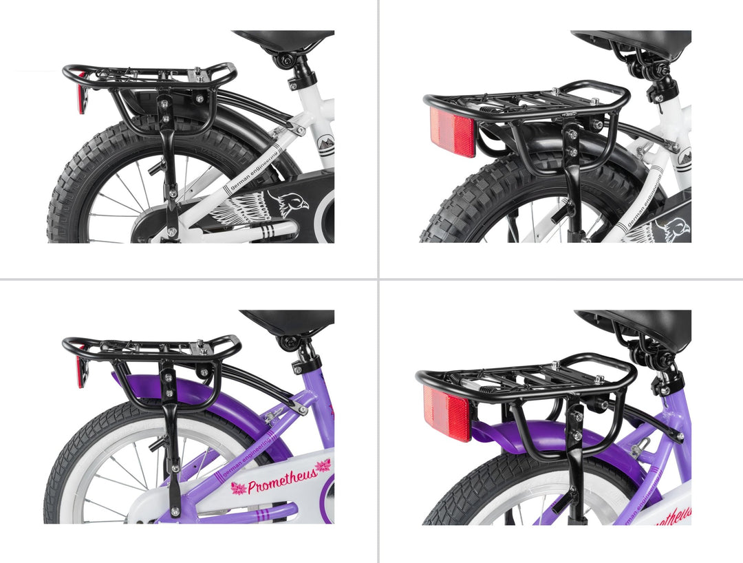 Gepäckträger für 16 & 18 Zoll Kinderfahrrad universell – Gepäckträger von prometheus - bikes | prometheus - bikes