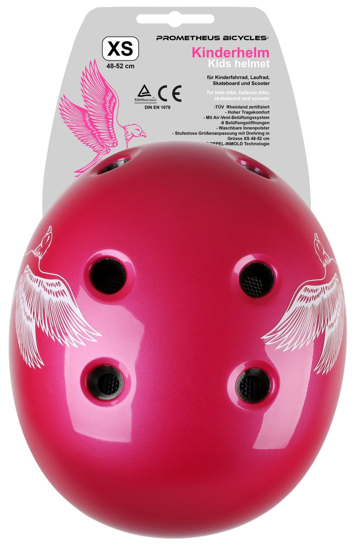 Helm Kinder Größe XS 48 - 52 cm in Rosa – Schutzausrüstung von prometheus - bikes | prometheus - bikes