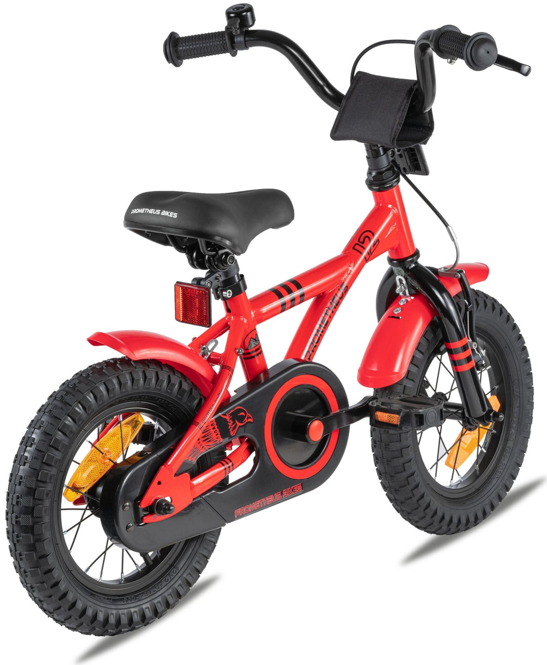 Kinderfahrrad 12 Zoll ab 3 Jahre mit Stützräder in Rot & Schwarz – Kinderfahrrad 12 Zoll von prometheus - bikes | prometheus - bikes