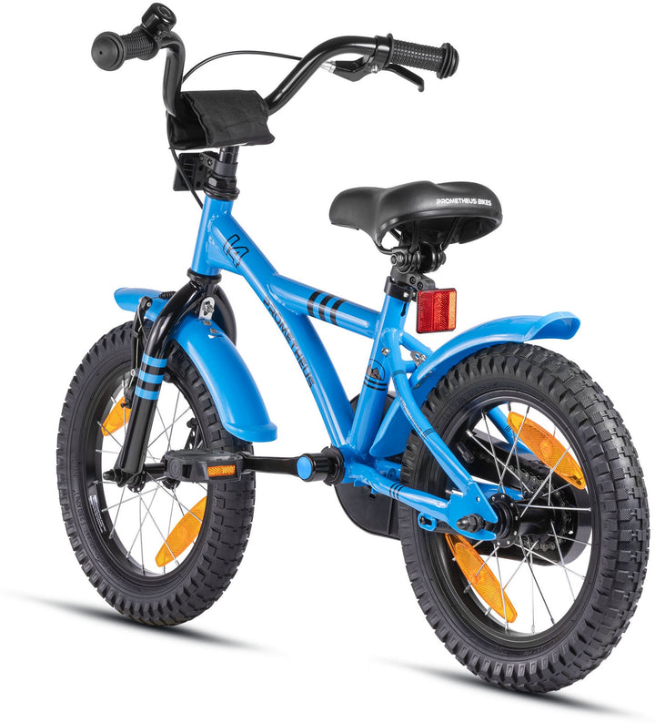 Kinderfahrrad 14 Zoll ab 3 - 4 Jahre mit Stützräder in Blau & Schwarz – Kinderfahrrad 14 Zoll von prometheus - bikes | prometheus - bikes