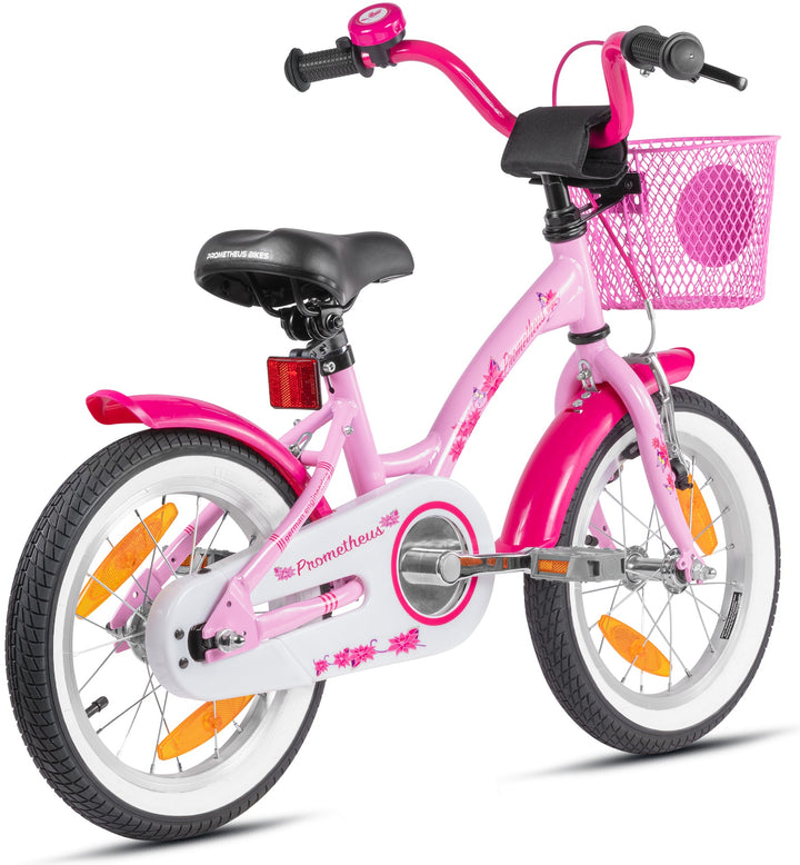 Kinderfahrrad 14 Zoll ab 3 - 4 Jahre mit Stützräder in Rosa & Weiß – Kinderfahrrad 14 Zoll von prometheus - bikes | prometheus - bikes