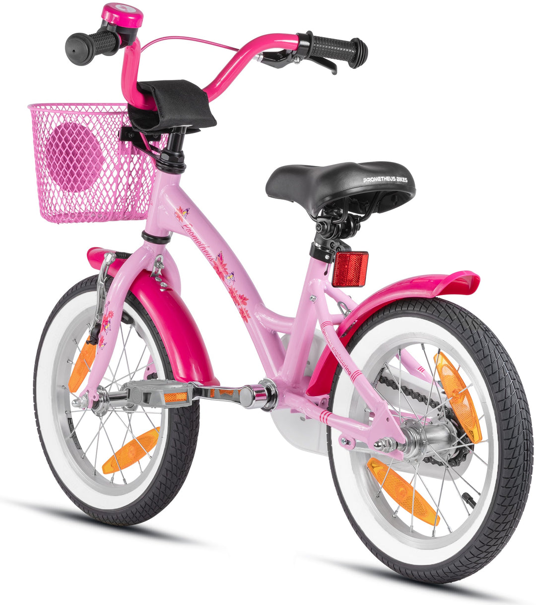 Kinderfahrrad 14 Zoll ab 3 - 4 Jahre mit Stützräder in Rosa & Weiß – Kinderfahrrad 14 Zoll von prometheus - bikes | prometheus - bikes