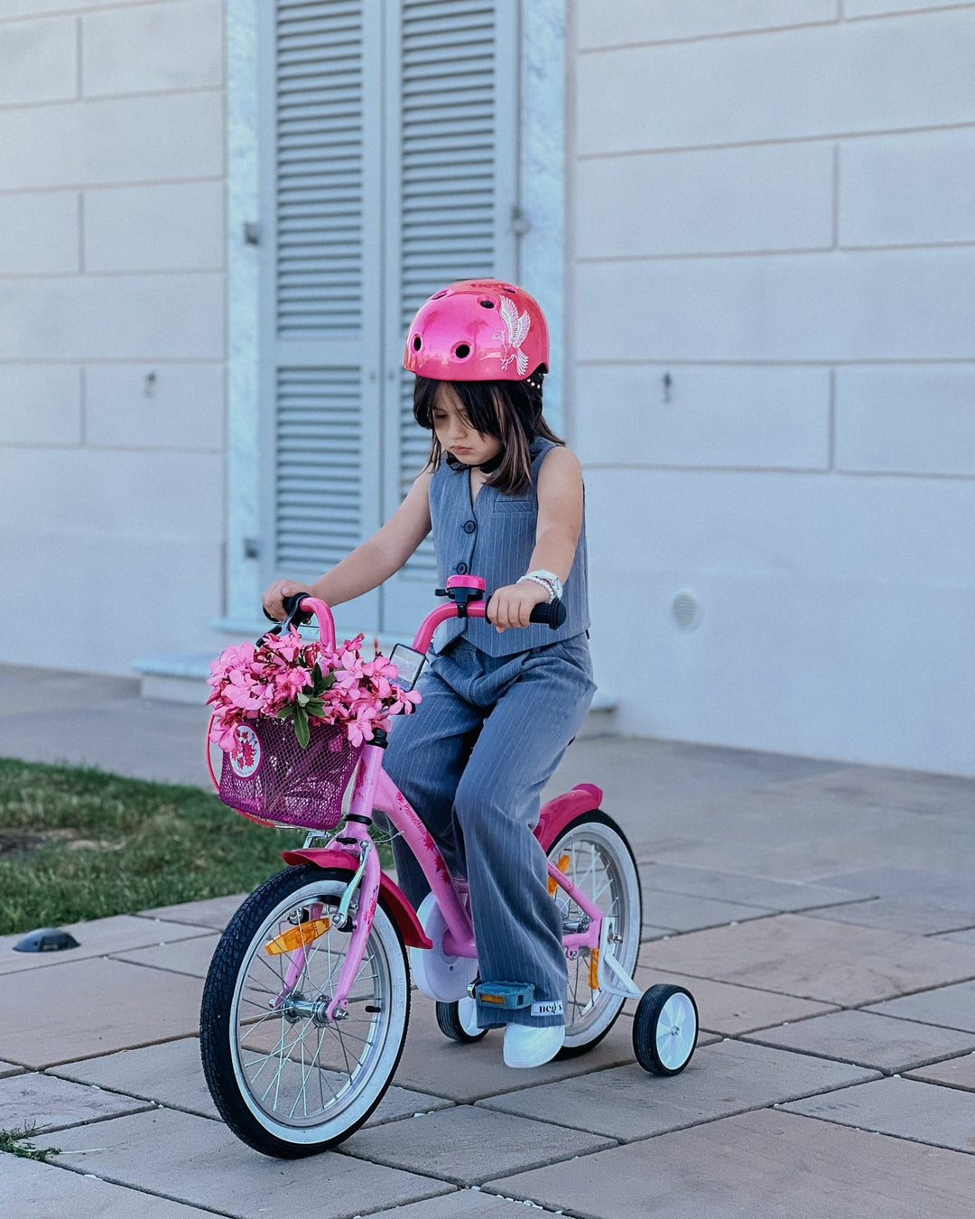 Kinderfahrrad 16 Zoll ab 4 - 5 Jahre mit Stützräder in Rosa & Weiss – Kinderfahrrad 16 Zoll von prometheus - bikes | prometheus - bikes