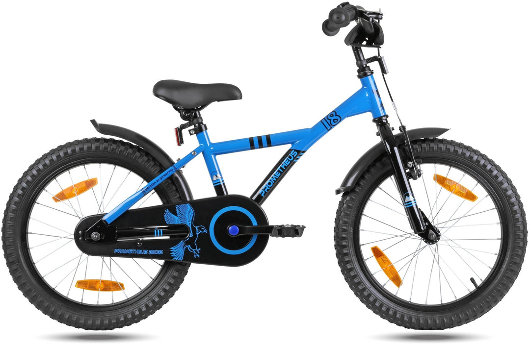 Kinderfahrrad 18 Zoll ab 5 Jahre Blau & Schwarz – Kinderfahrrad 18 Zoll von prometheus - bikes | prometheus - bikes