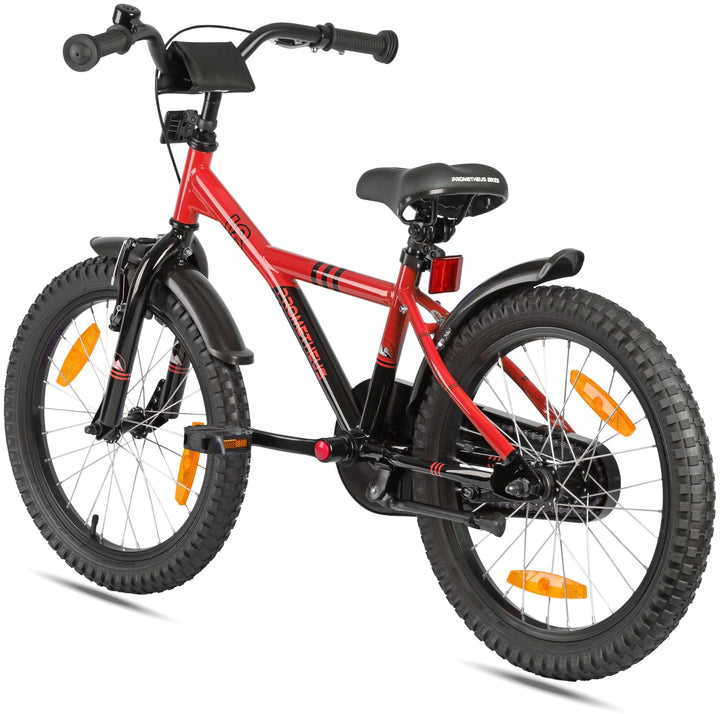 Kinderfahrrad 18 Zoll ab 5 Jahre in Rot & Schwarz – Kinderfahrrad 18 Zoll von prometheus - bikes | prometheus - bikes