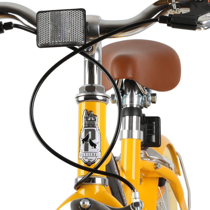 PETITAGE Retro Kinderfahrrad 18 Zoll - ab 5 Jahren | Gelb