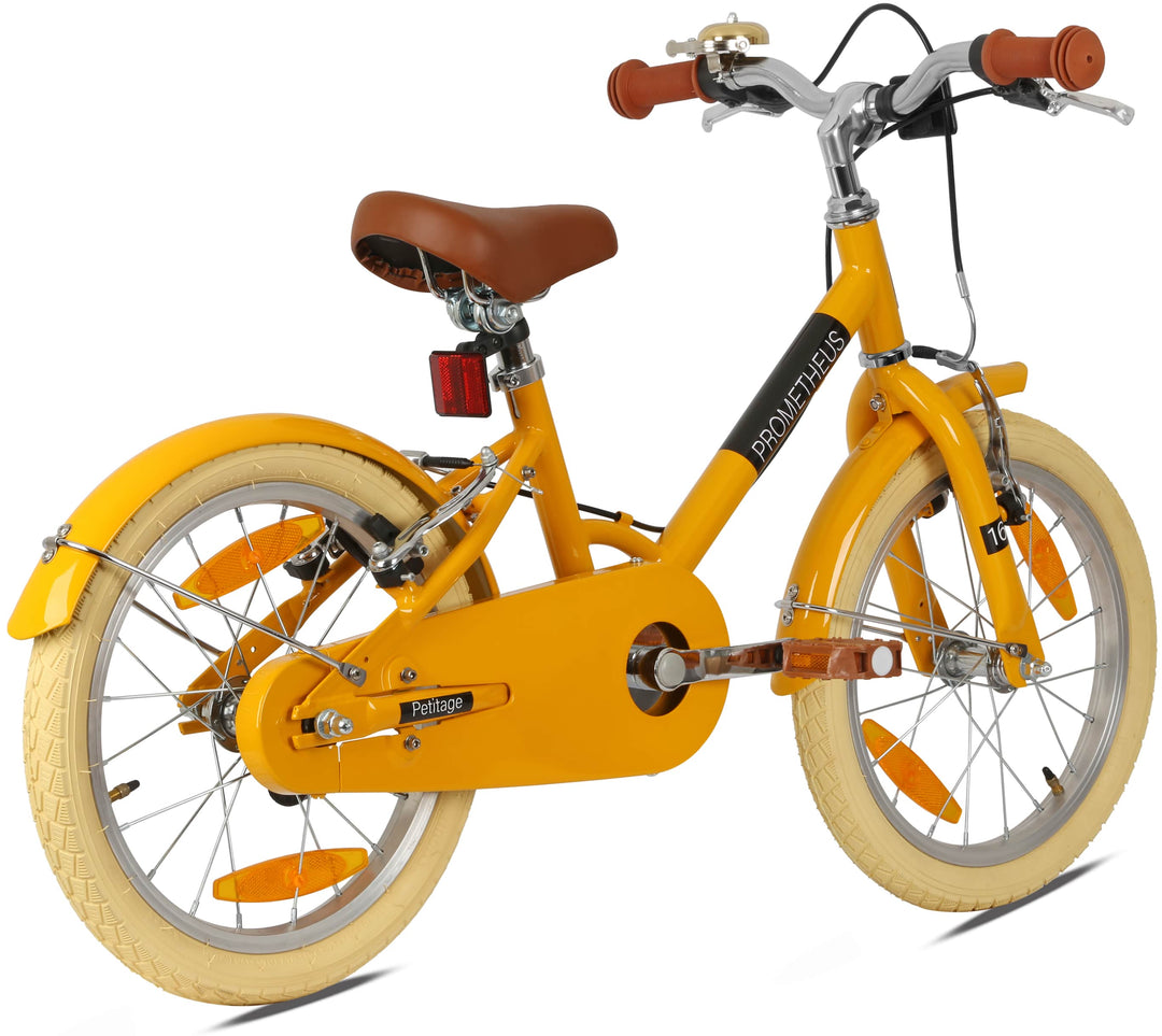 PETITAGE Retro Kinderfahrrad 18 Zoll - ab 5 Jahren | Gelb
