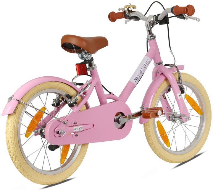 PETITAGE Retro Kinderfahrrad 18 Zoll - ab 5 Jahren | Rosa