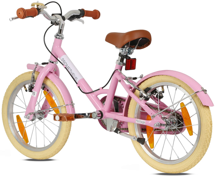 PETITAGE Retro Kinderfahrrad 18 Zoll - ab 5 Jahren | Rosa