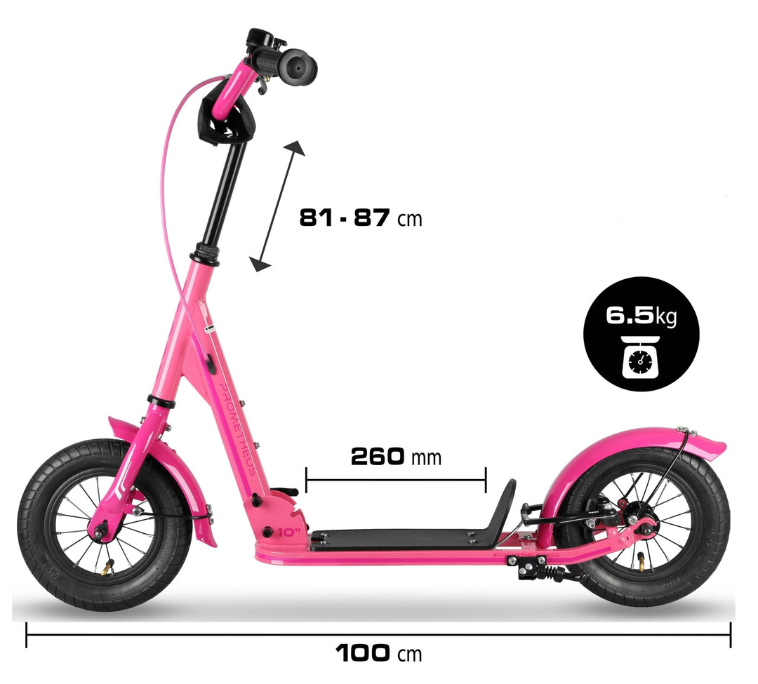 Kinderroller SCOOT Roller Tretroller | faltbar | mit Kickboard ab 4 - 5 Jahre | 10 Zoll – Tretroller von prometheus - bikes | prometheus - bikes