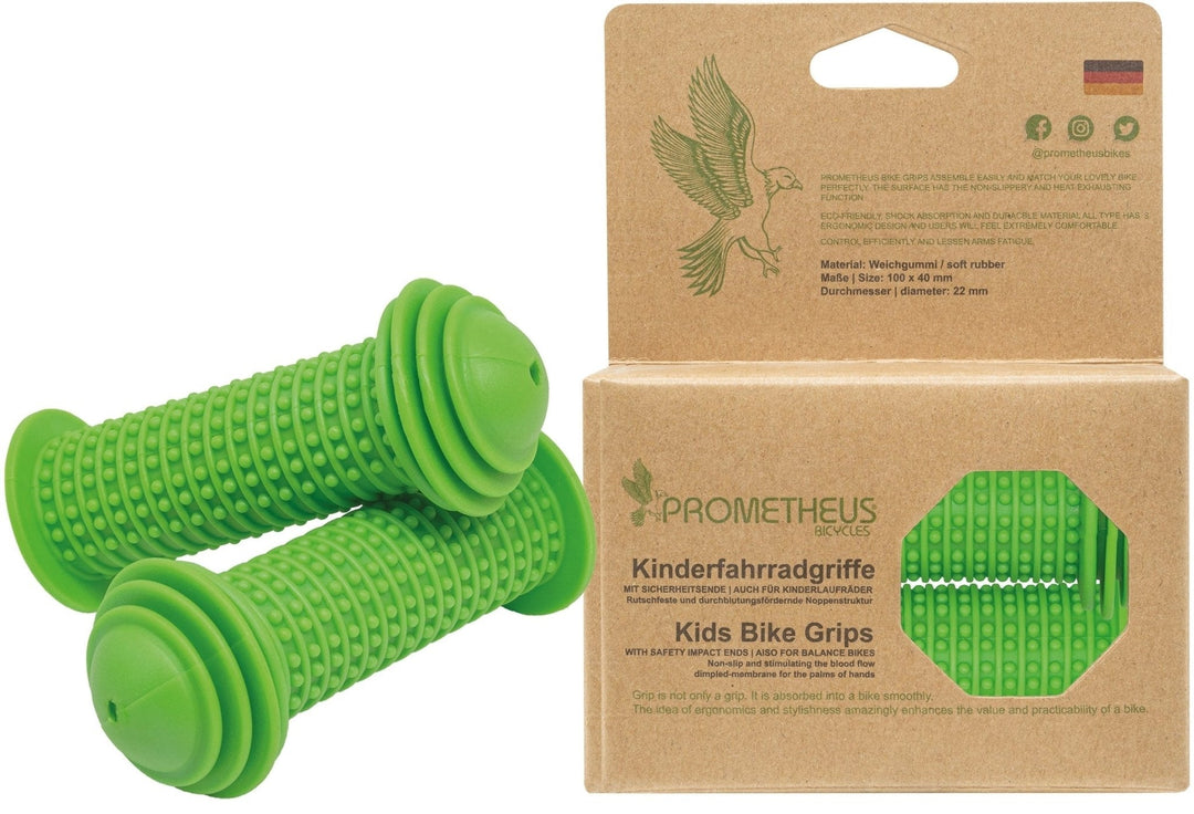 Lenkergriffe Kinder mit Sicherheitsende in Grün – Lenkergriffe von PROMETHEUS BIKES | PROMETHEUS BIKES