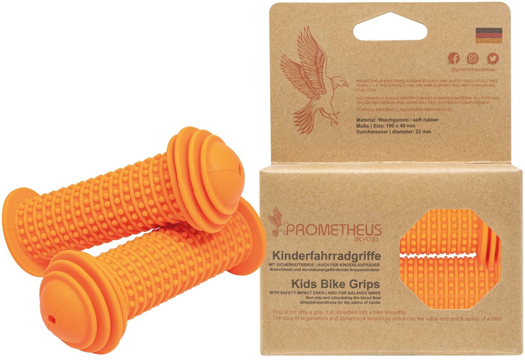 Lenkergriffe Kinder mit Sicherheitsende in Orange – Lenkergriffe von prometheus - bikes | prometheus - bikes