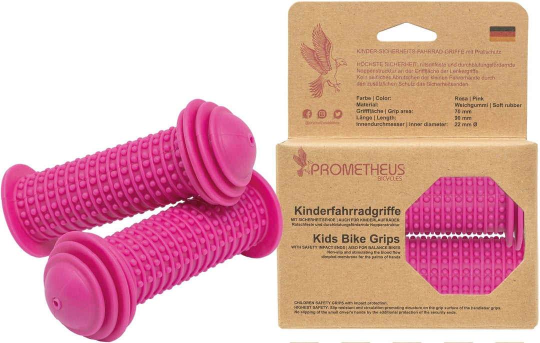 Lenkergriffe Kinder mit Sicherheitsende in Rosa – Lenkergriffe von prometheus - bikes | prometheus - bikes