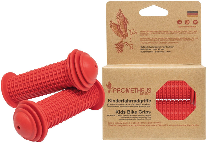 Lenkergriffe Kinder mit Sicherheitsende in Rot – Lenkergriffe von prometheus - bikes | prometheus - bikes