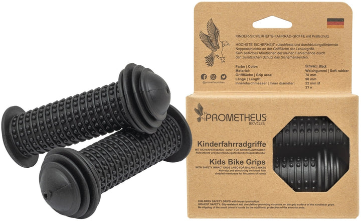 Lenkergriffe Kinder mit Sicherheitsende in Schwarz – Lenkergriffe von prometheus - bikes | prometheus - bikes