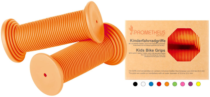 Lenkergriffe Kinder mit Sicherheitsende Kraton - Gummi in Orange – Lenkergriffe von PROMETHEUS BIKES | PROMETHEUS BIKES