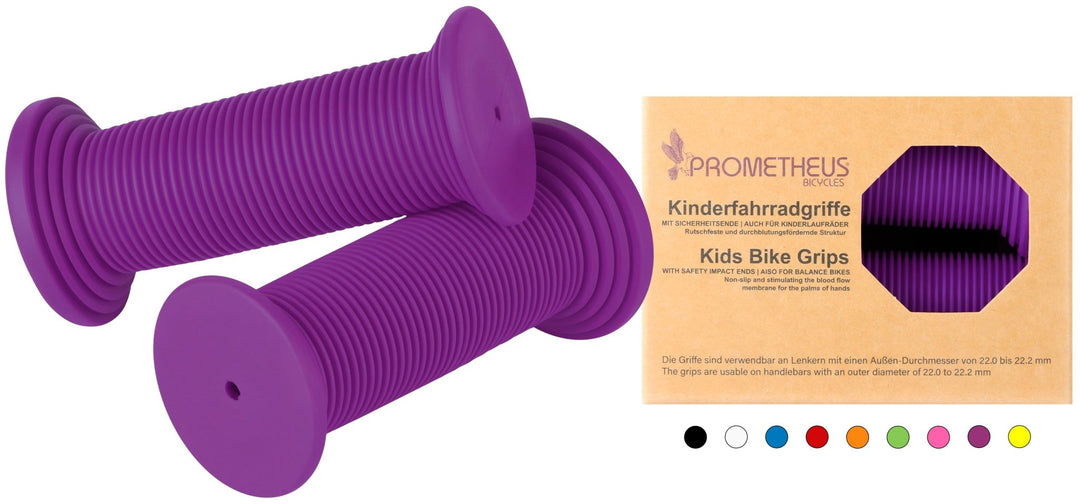 Lenkergriffe Kinder mit Sicherheitsende Kraton - Gummi in Violett – Lenkergriffe von prometheus - bikes | prometheus - bikes