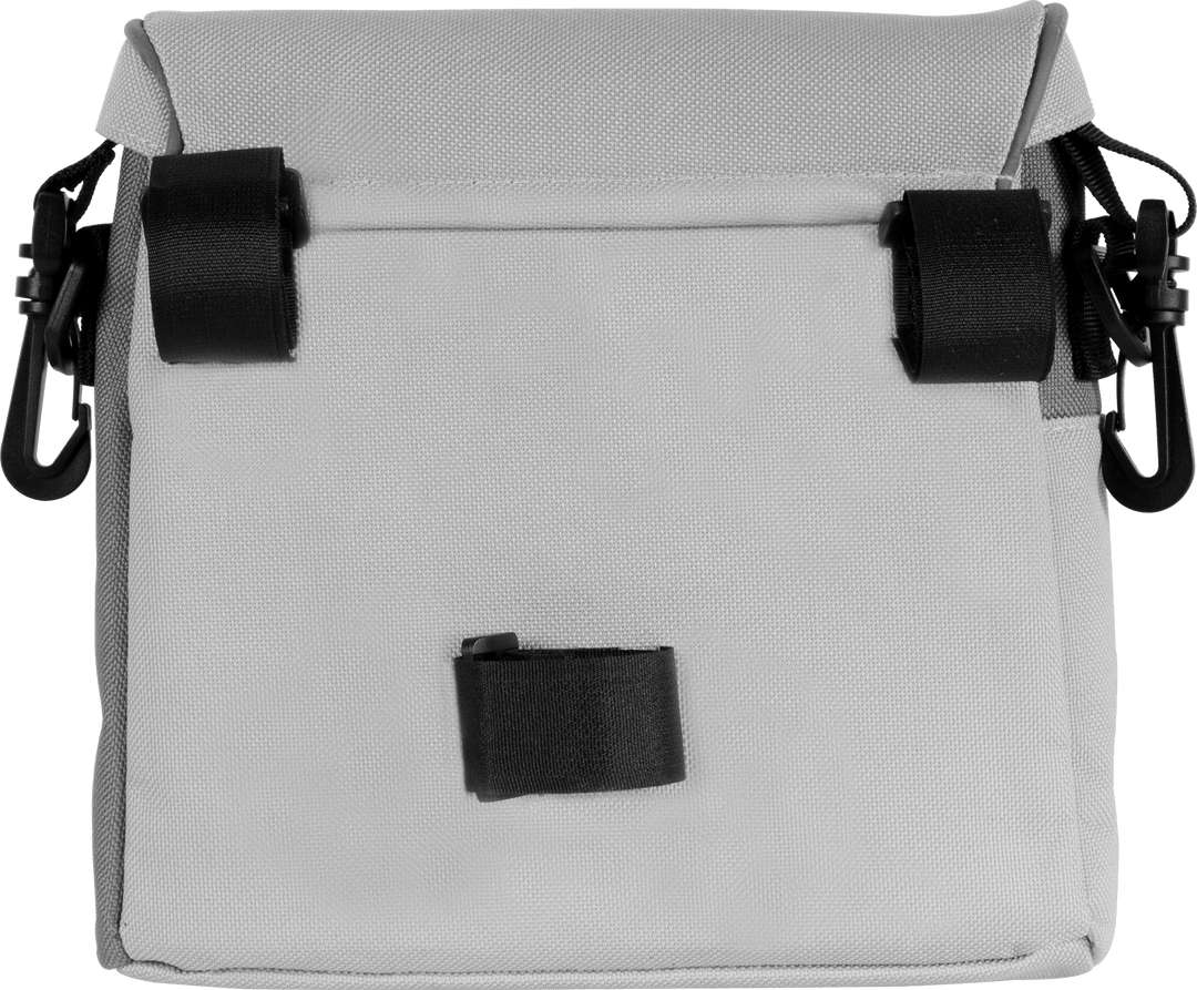 Lenkertasche mit Tragegurt & 3 Riemen Sicherung in Grau – Lenkertaschen von prometheus - bikes | prometheus - bikes