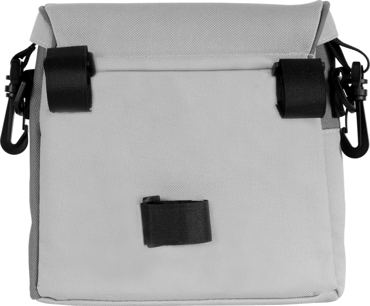 Lenkertasche mit Tragegurt & 3 Riemen Sicherung in Grau – Lenkertaschen von prometheus - bikes | prometheus - bikes