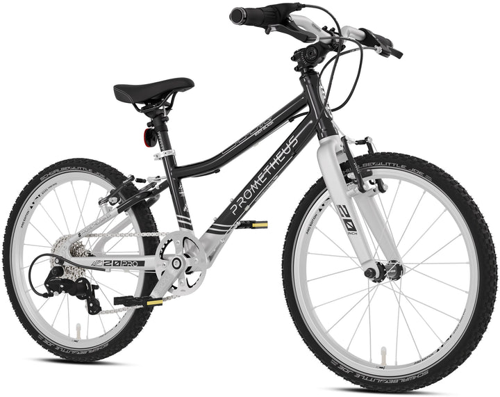 PRO Kinderrad 20 Zoll ab 6 Jahre | 7 - Gang | SOOT - BLACK – Kinderfahrrad 20 Zoll von prometheus - bikes | prometheus - bikes