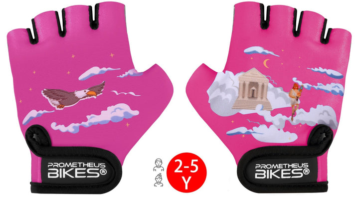 Radhandschuhe Kinder 2 bis 5 Jahre | Fingerlos Gr. S in Rosa – Schutzausrüstung von prometheus - bikes | prometheus - bikes