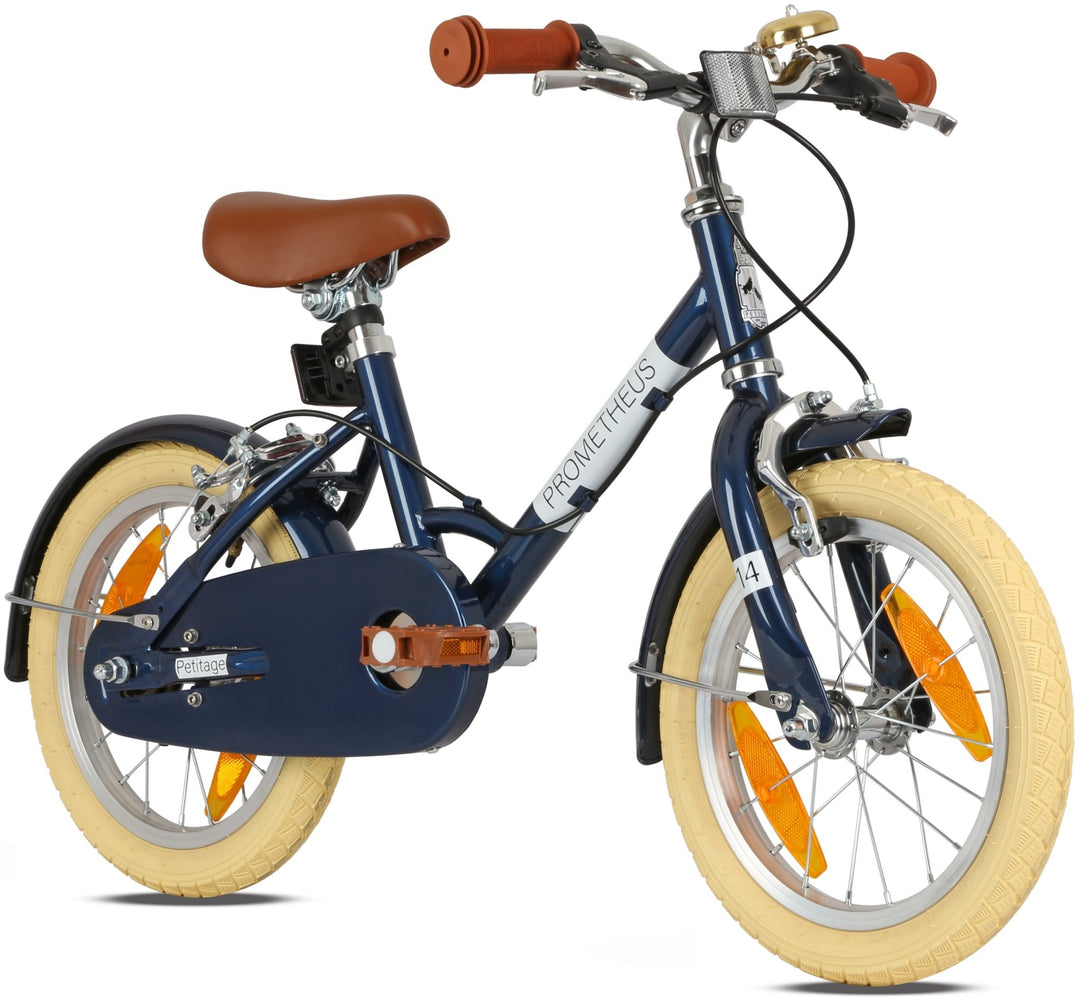 RETRO Kinderrad ab 3 - 4 Jahre in 14 Zoll | Blau – Kinderfahrrad 14 Zoll von prometheus - bikes | prometheus - bikes