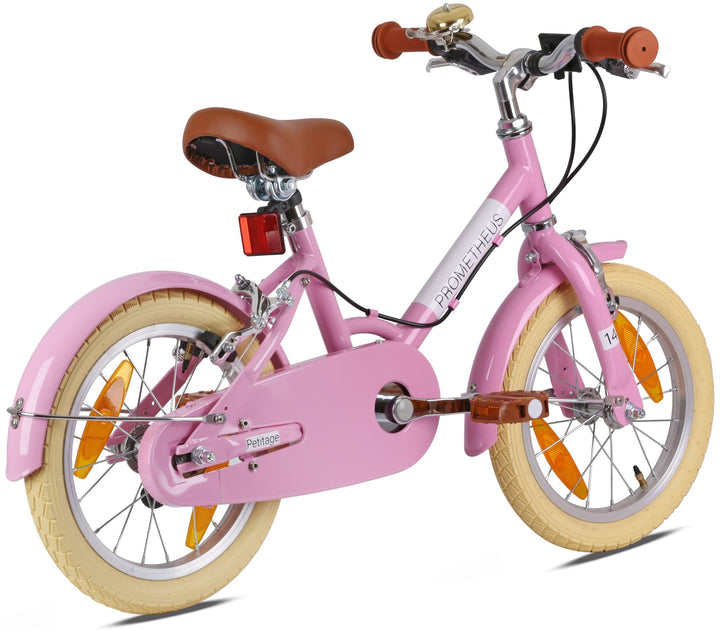 RETRO Kinderrad ab 3 - 4 Jahre in 14 Zoll | Rosa – Kinderfahrrad 14 Zoll von prometheus - bikes | prometheus - bikes