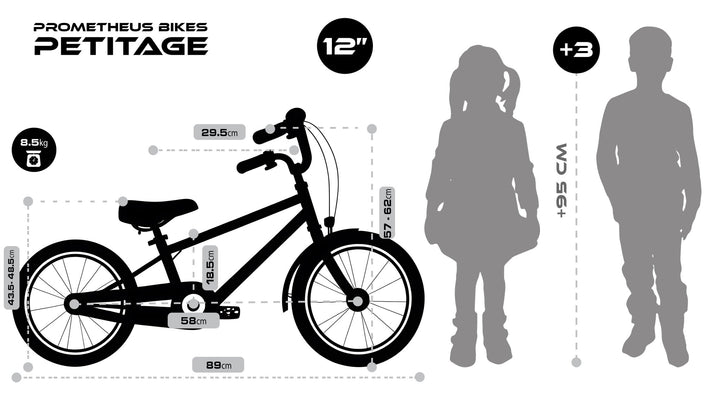 RETRO Kinderrad ab 3 Jahre in 12 Zoll | Blau – Kinderfahrrad 14 Zoll von prometheus - bikes | prometheus - bikes