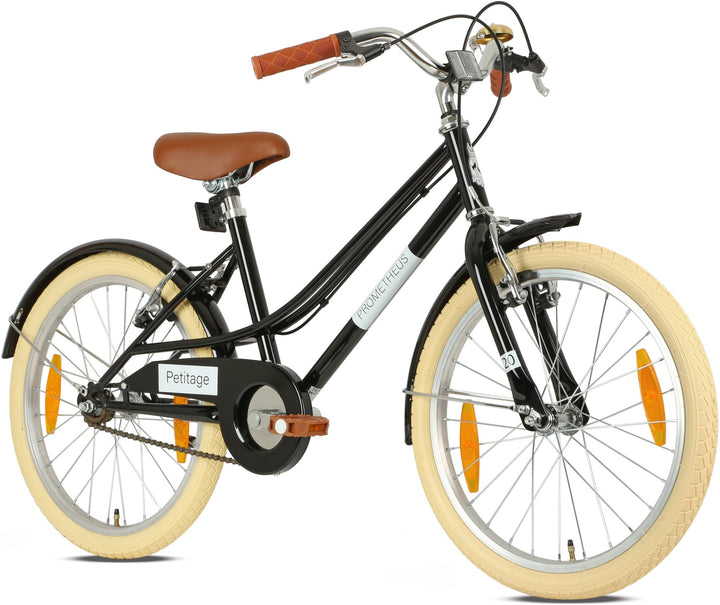 RETRO Kinderrad ab 6 - 7 Jahre in 20 Zoll | Schwarz – Kinderfahrrad 16 Zoll von prometheus - bikes | prometheus - bikes