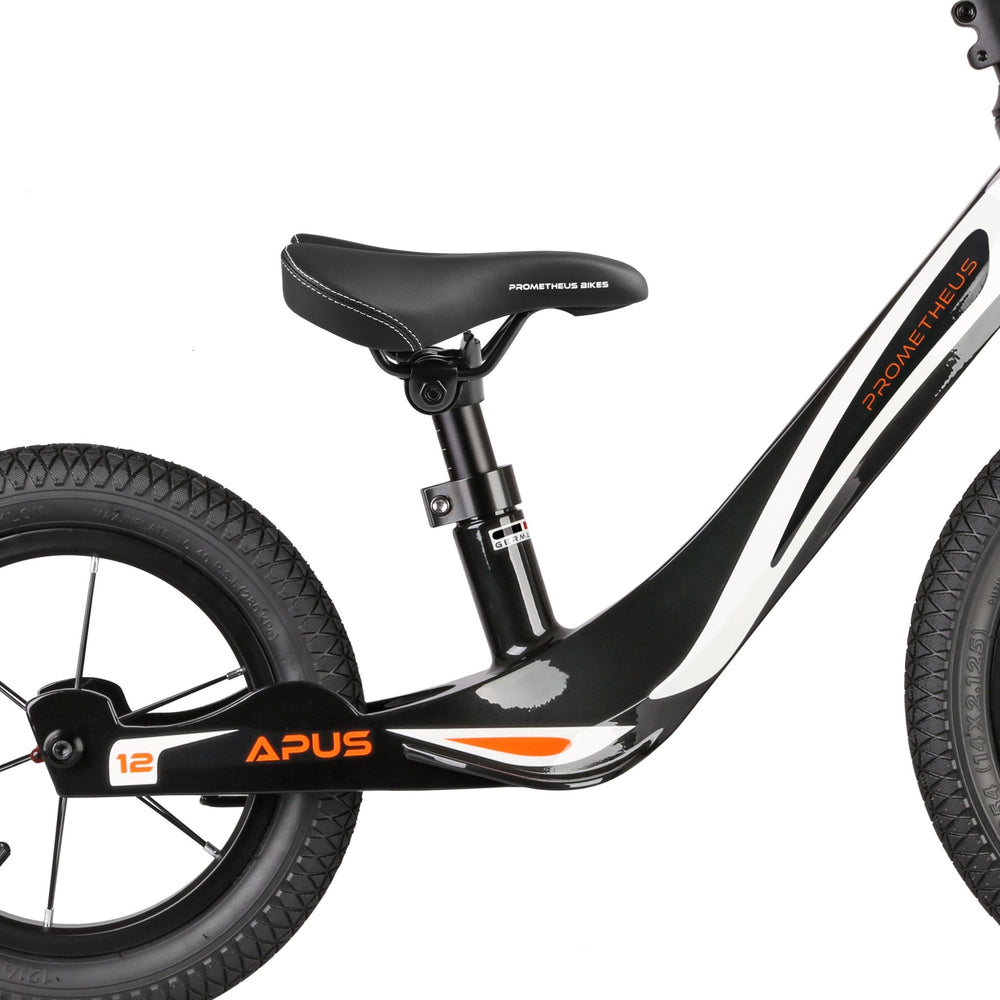 Sattel für 10 bis 16 Zoll Kinderfahrrad Laufrad in Schwarz – Fahrradsättel von prometheus - bikes | prometheus - bikes
