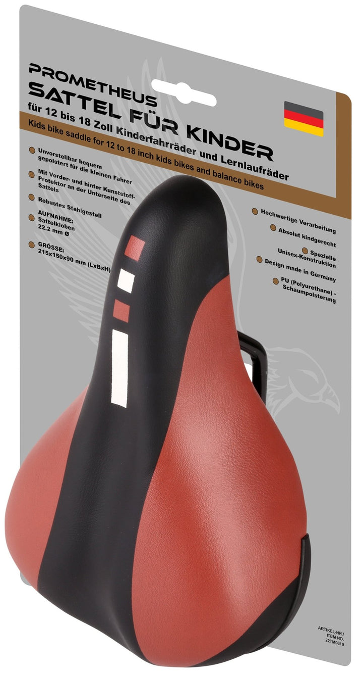 Sattel für 12 - 18 Zoll Kinderräder in Braun/Bronze – Fahrradsättel von prometheus - bikes | prometheus - bikes