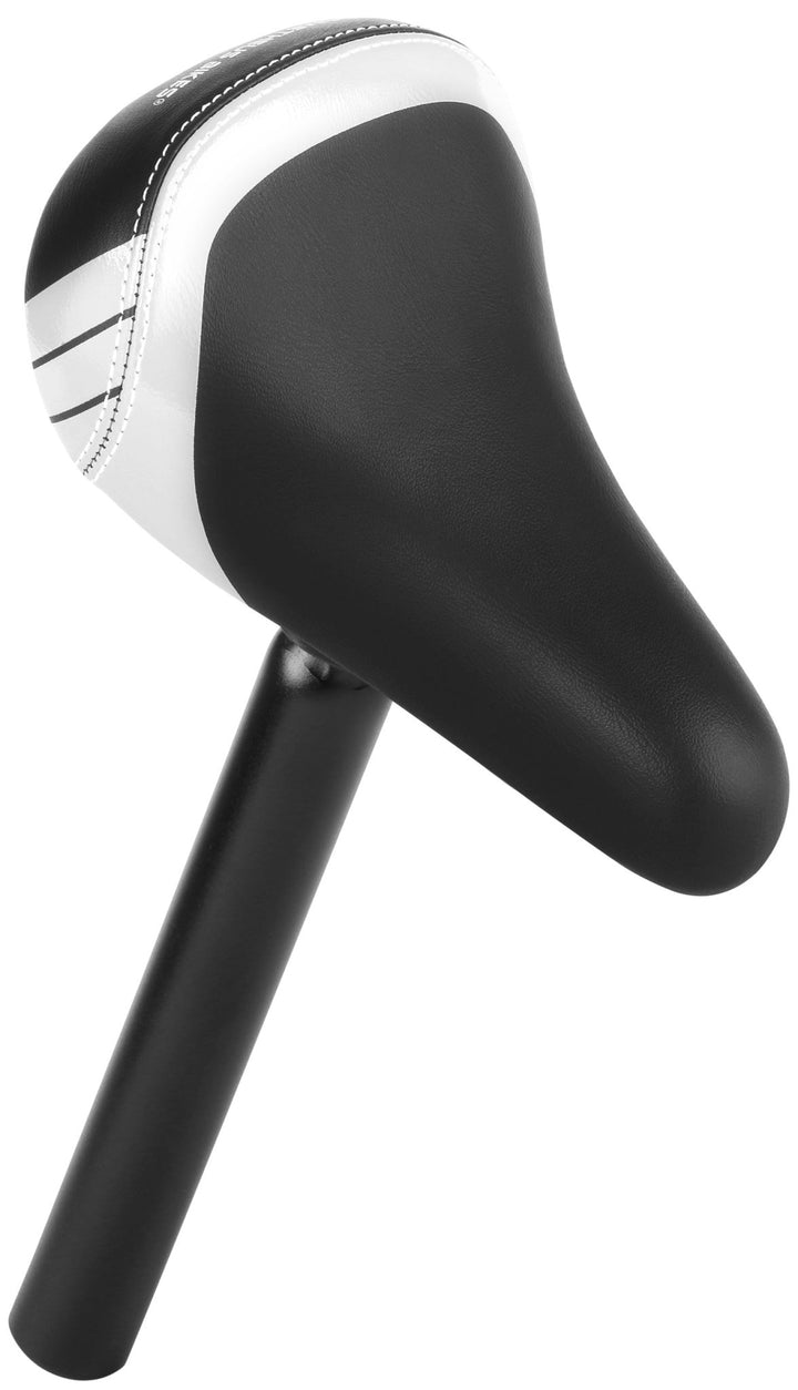 Sattel inkl. Stütze für 10 - 12 Zoll Laufräder & Kinderräder 25.4 mm in Weiß – Fahrradsättel von prometheus - bikes | prometheus - bikes