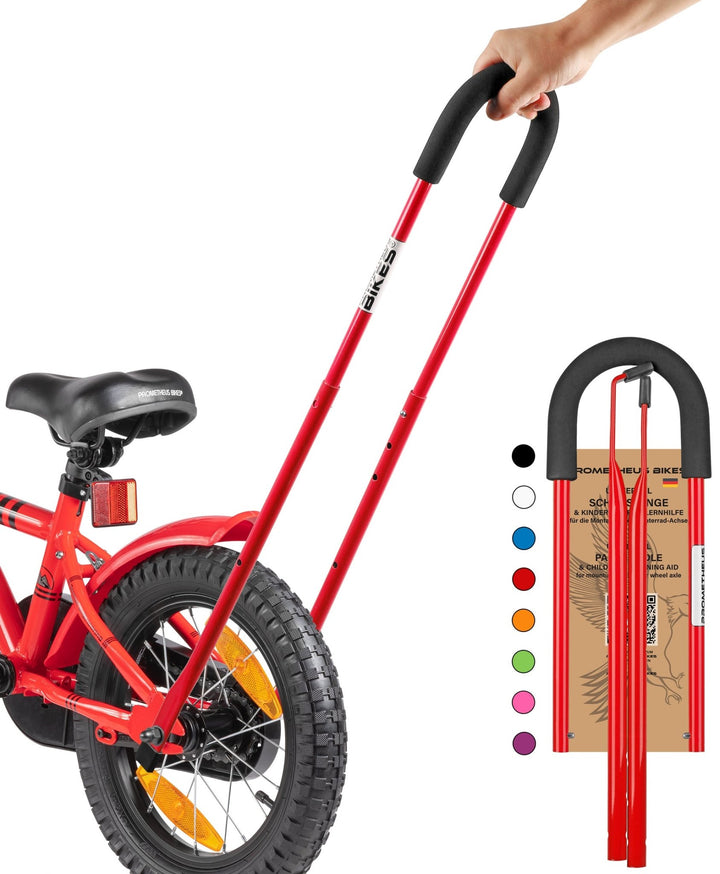 Schub - Haltestange Kinder - Achsmontage - Rot – Schubstange von prometheus - bikes | prometheus - bikes