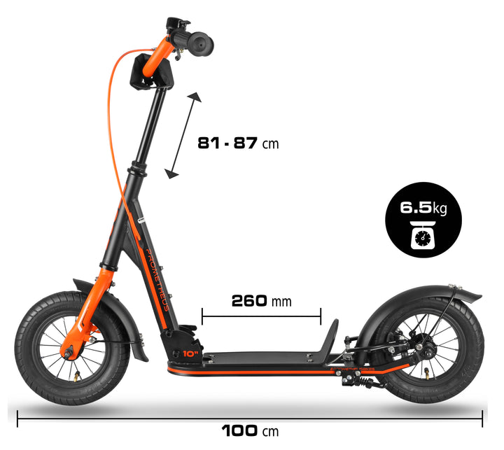 Kinderroller SCOOT Roller Tretroller | faltbar | mit Kickboard ab 4 - 5 Jahre | 10 Zoll