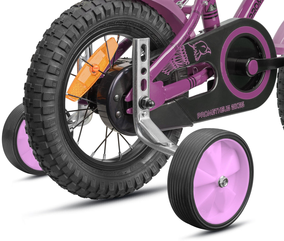 Stützräder für Kinderfahrrad | Universell für 12 bis 18 Zoll in Rosa – Stützräder von prometheus - bikes | prometheus - bikes